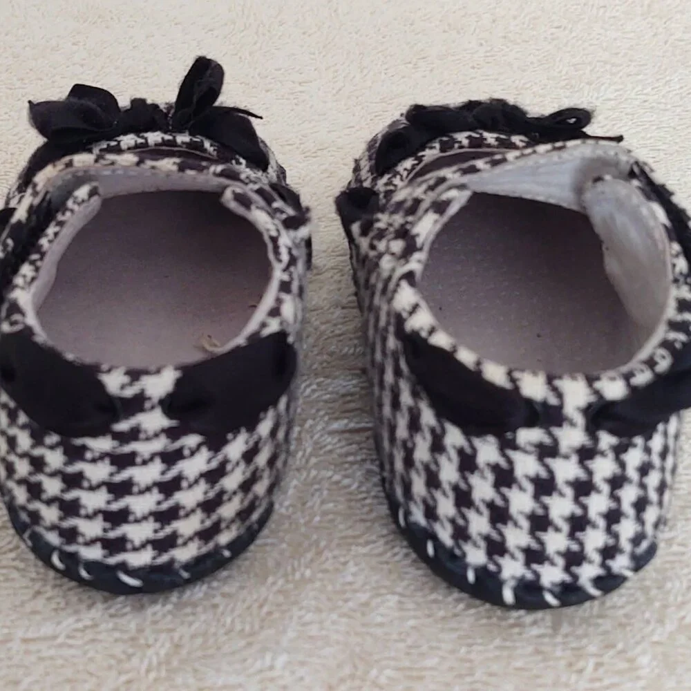 Pediped Originals, Black & White Houndstooth Mary Jane, 12-18 Mos.